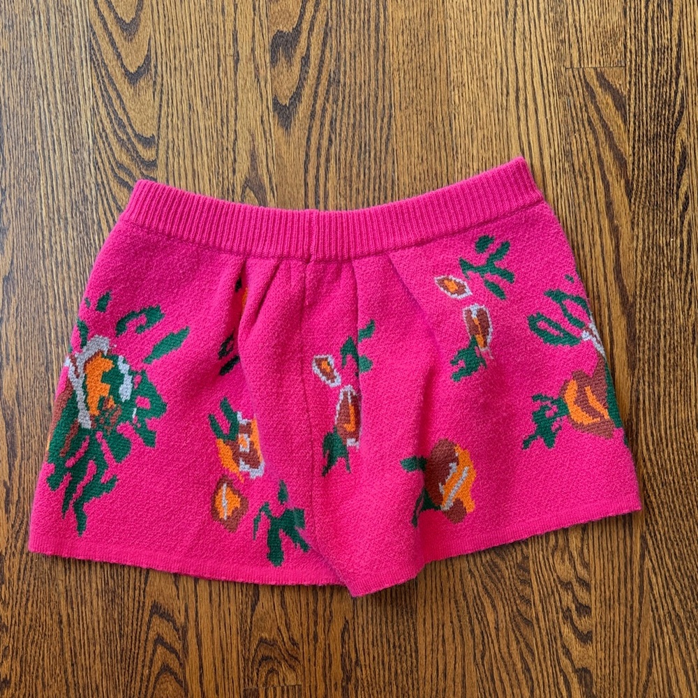 B14 Cider Women’s XL Pink Floral High Waist Shorts - Picture 4 of 5